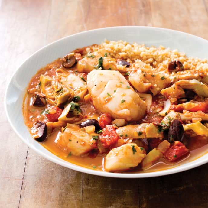 SlowCooker Moroccan Fish Tagine with Artichoke Hearts America's Test