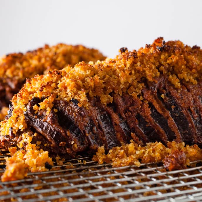 Hasselback Eggplant with GarlicYogurt Sauce Cook's Illustrated