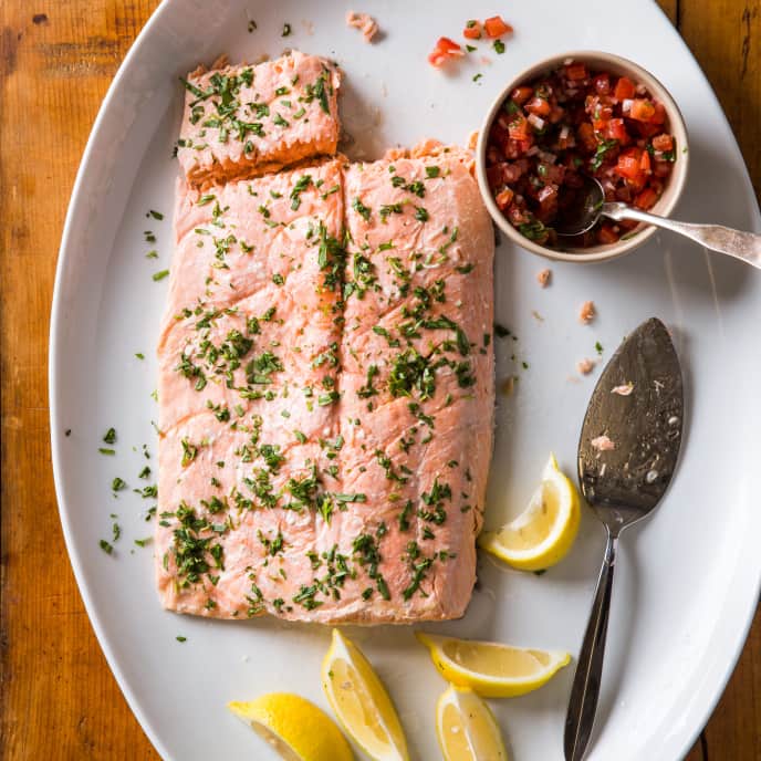 Oven-Poached Side of Salmon | America's Test Kitchen Recipe