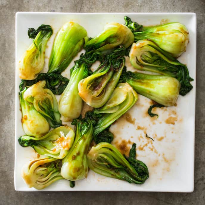 Sautéed Baby Bok Choy with Oyster Sauce and Ginger Cook's Illustrated