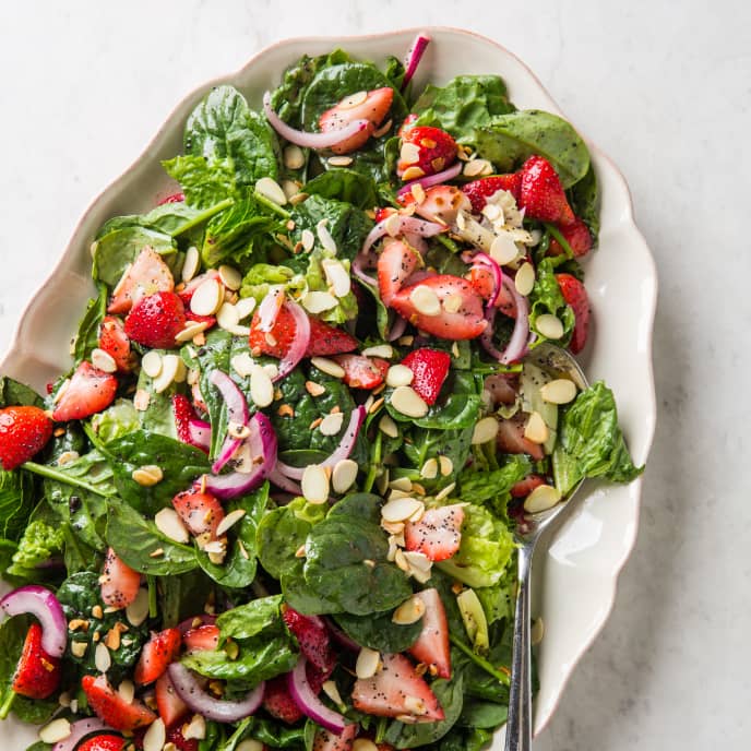 Spinach and Strawberry Salad with Poppy Seed Dressing