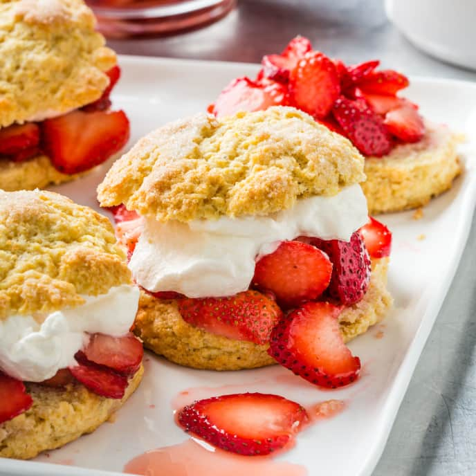 Strawberry Cornmeal Shortcakes