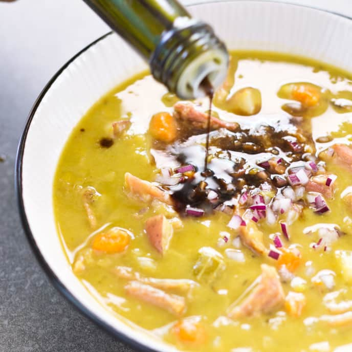 Ham and Split Pea Soup with Caraway