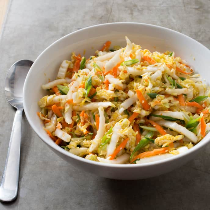 Napa Cabbage Slaw with Carrots and Sesame