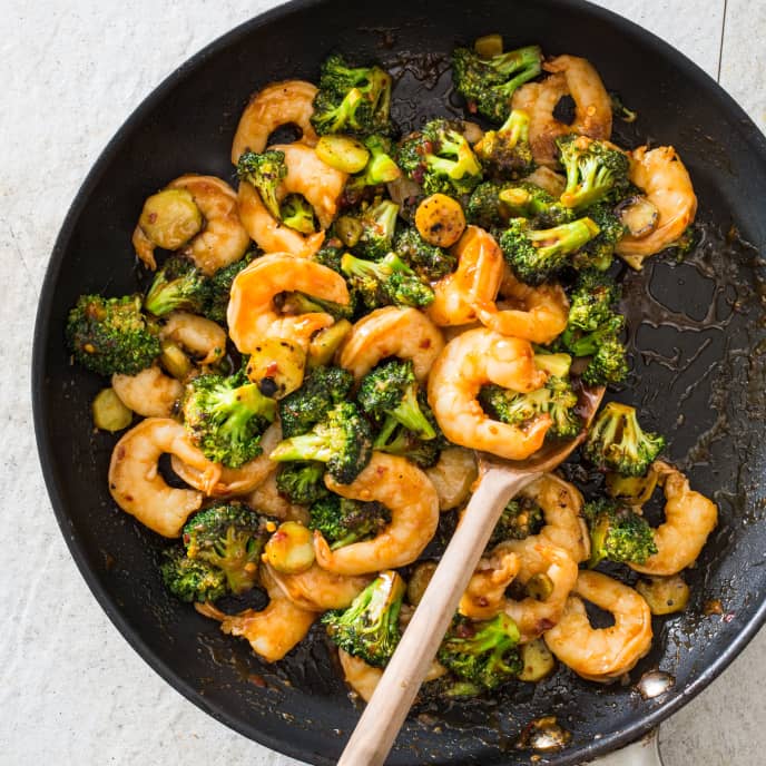 Stir-Fried Shrimp and Broccoli