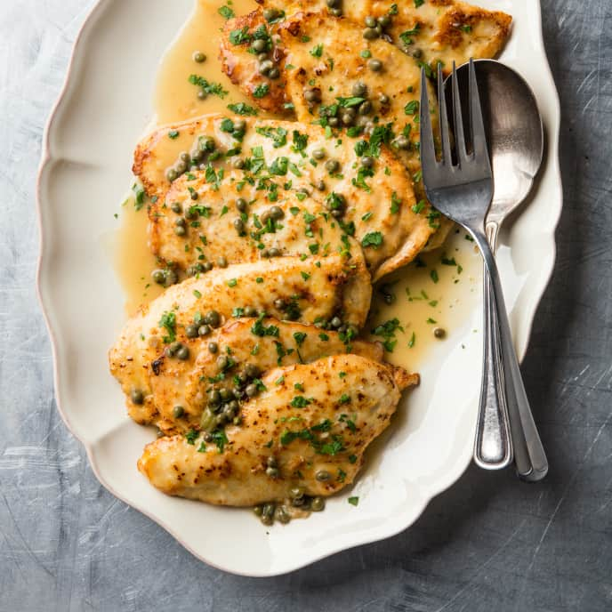 Chicken Francese with ­Lemon-Caper Sauce