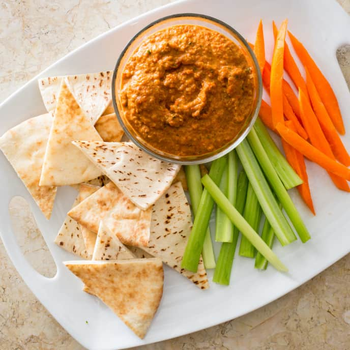 Roasted Red Bell Pepper and Walnut Dip (Muhammara)