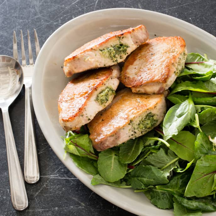 Herb-Stuffed Pork Chops