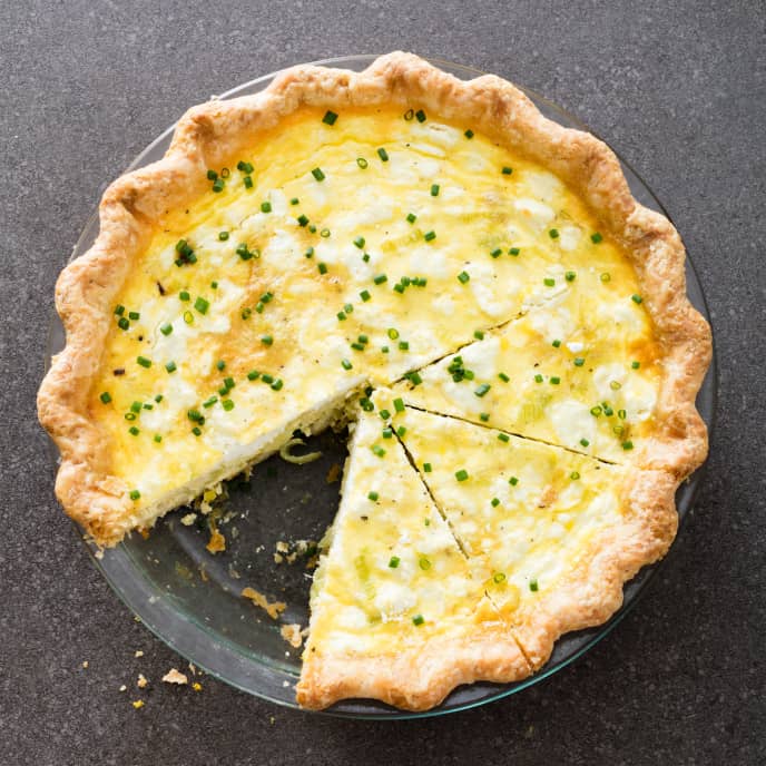 Leek and Goat Cheese Quiche