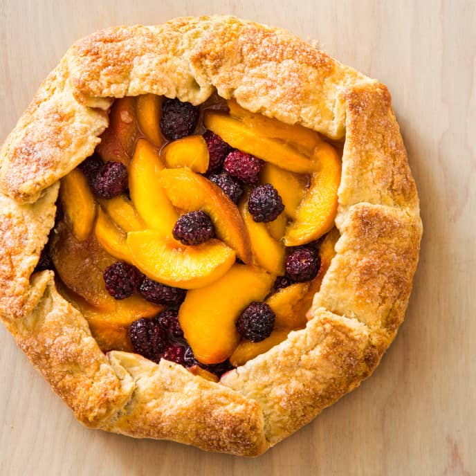 Easy Peach and Blackberry Tart