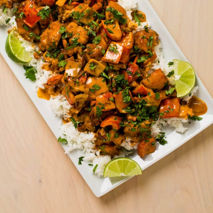 Thai-Style Red Curry Chicken with Vegetables