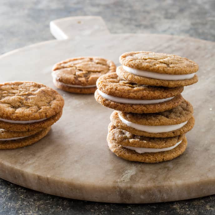 Molasses Spice Lemon Sandwich Cookies