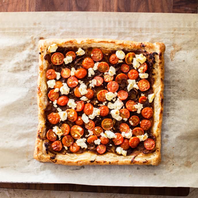 Caramelized Onion, Tomato, and Goat Cheese Tart America's Test
