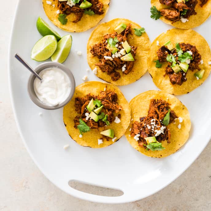 SlowCooker Mexican Shredded Pork Tostadas Cook's Country Recipe