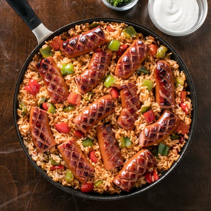 Kielbasa with Hot Rice Cook's Country Recipe