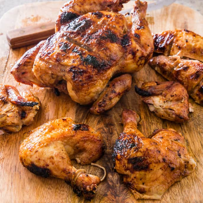 Spicy Molasses Glazed Grill-Roasted Chicken