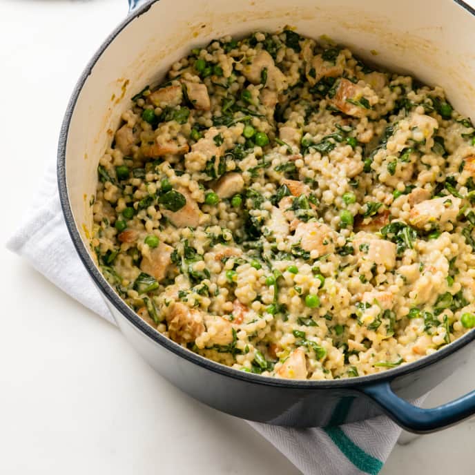 Couscous Risotto With Chicken And Spinach Cook S Country