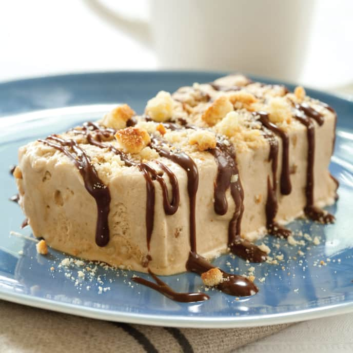 Cappuccino Semifreddo with Almond Biscotti