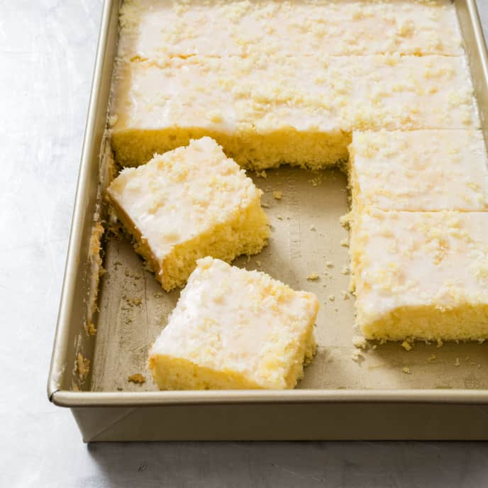 Lemon Sheet Cake - The Toasty Kitchen