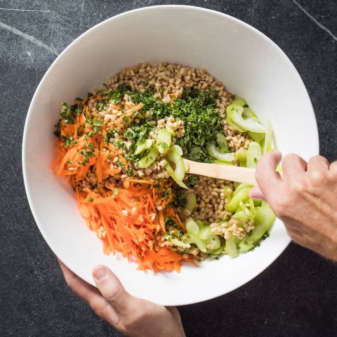 Barley with Celery and Miso Dressing