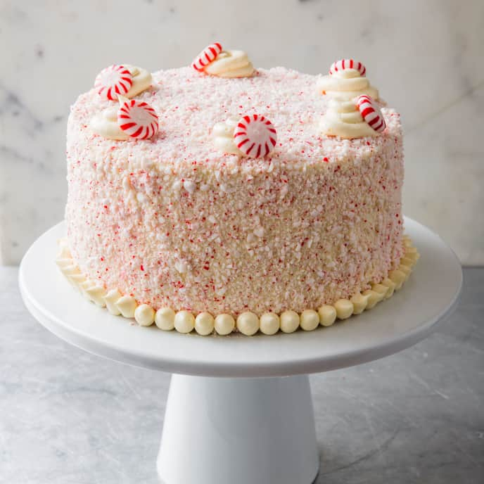 Chocolate Candy Cane Cake