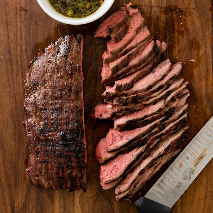 Grilled Flank Steak with Soy Dressing