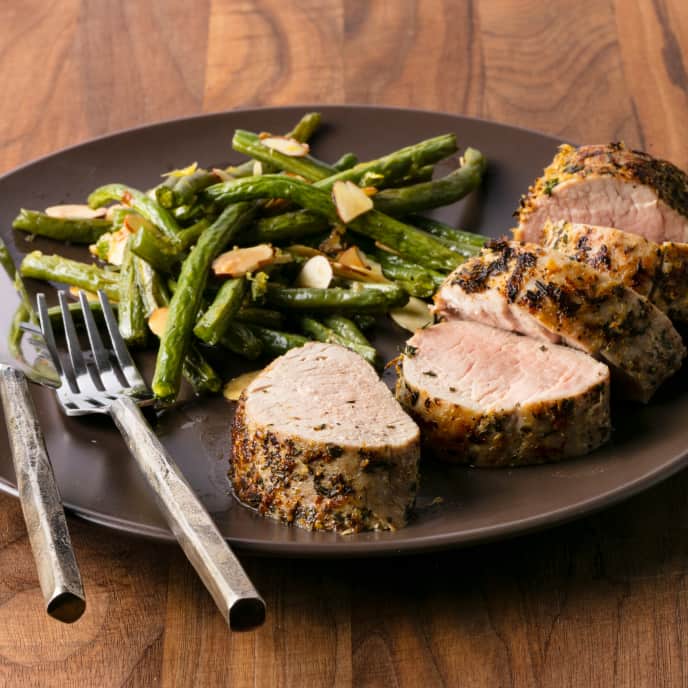 LemonHerb Pork Tenderloin with Green Beans Cook's Country