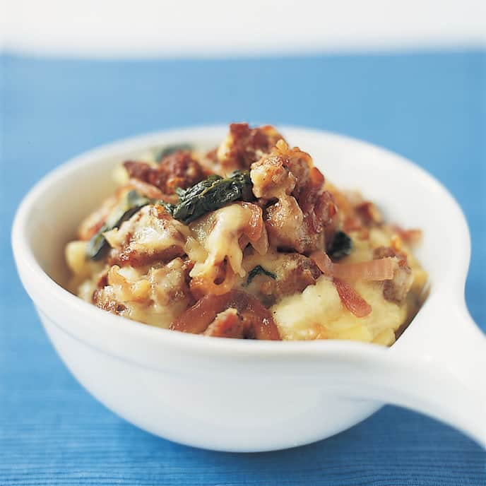 Potato, Spinach, and Sausage Casserole