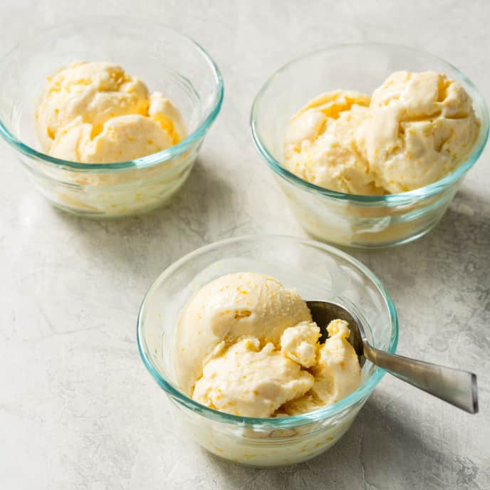 No-Churn Orange Ice Cream