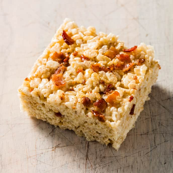 Bacon and Salted Caramel Crispy Rice Cereal Treats