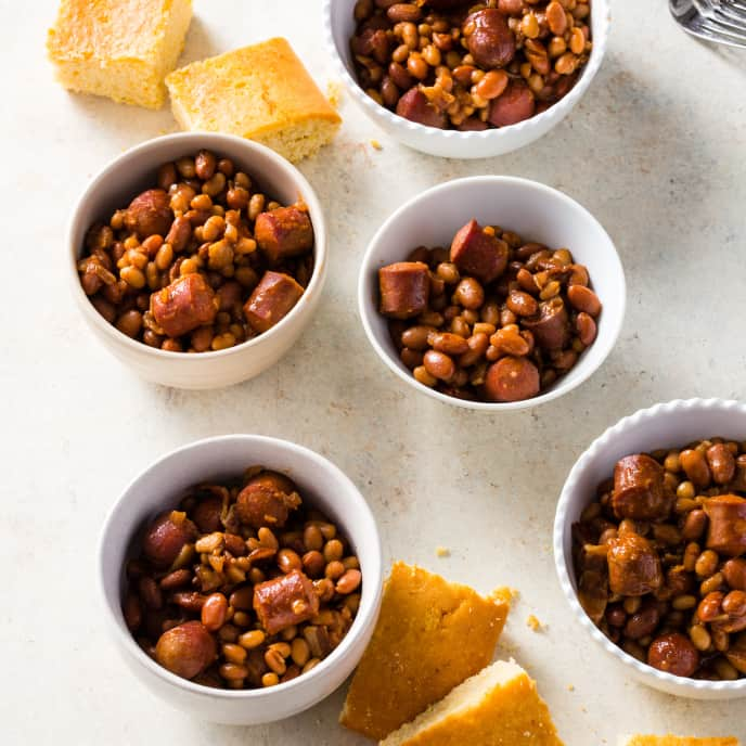 Slow-Cooker Barbecue Franks and Beans