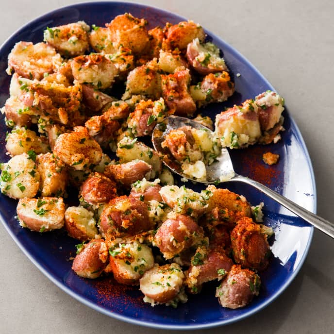 Crushed Red Potatoes with Garlic and Smoked Paprika America's Test