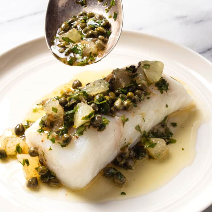 Sous Vide Thick-Cut Halibut Fillets with Lemon Browned Butter