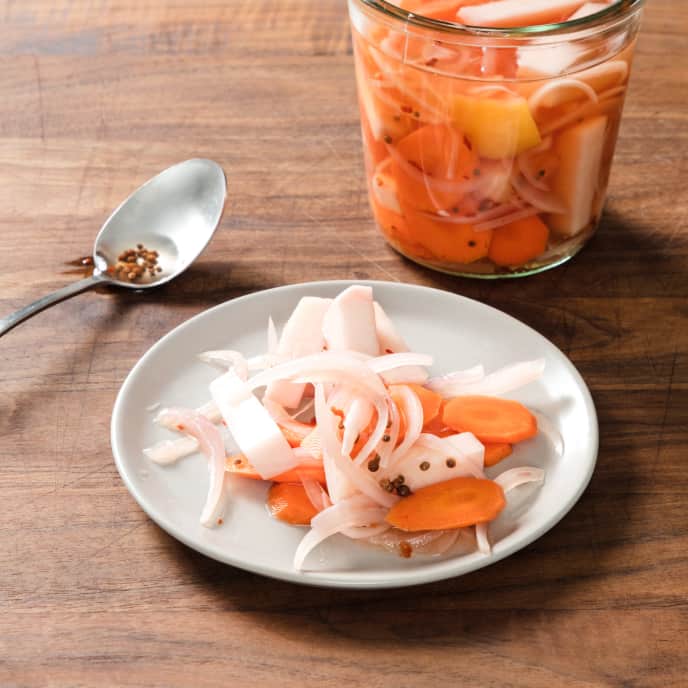 Quick Pickled Turnips and Carrots with Lemon and Coriander America's
