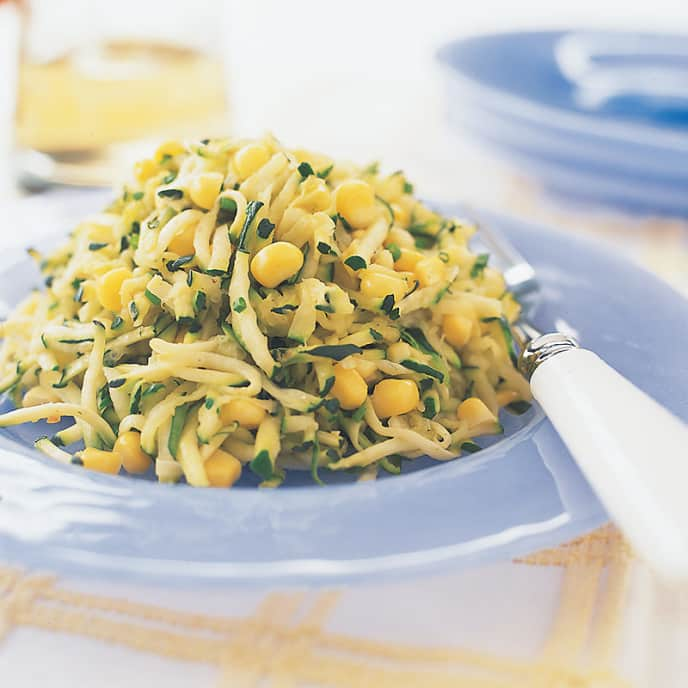 Sautéed Zucchini and Corn with Chives