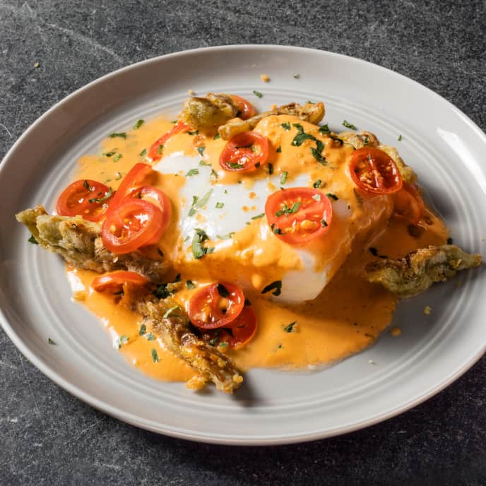 Poached Fish Fillets with Sherry-Tomato Vinaigrette