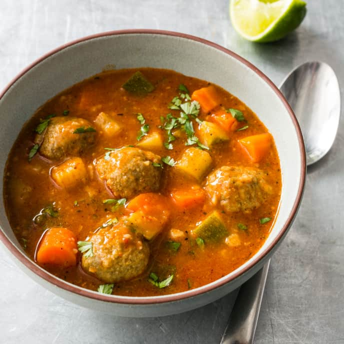 Mexican-Style Meatball Soup