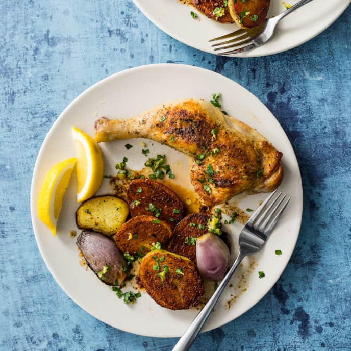 Skillet-Roasted Chicken and Potatoes for Two