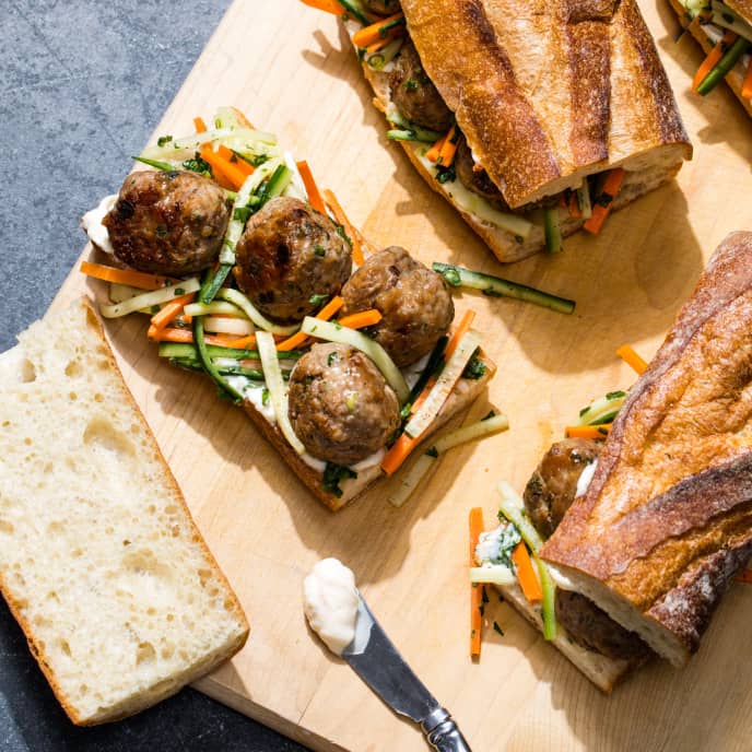 Pork Meatball Banh Mi