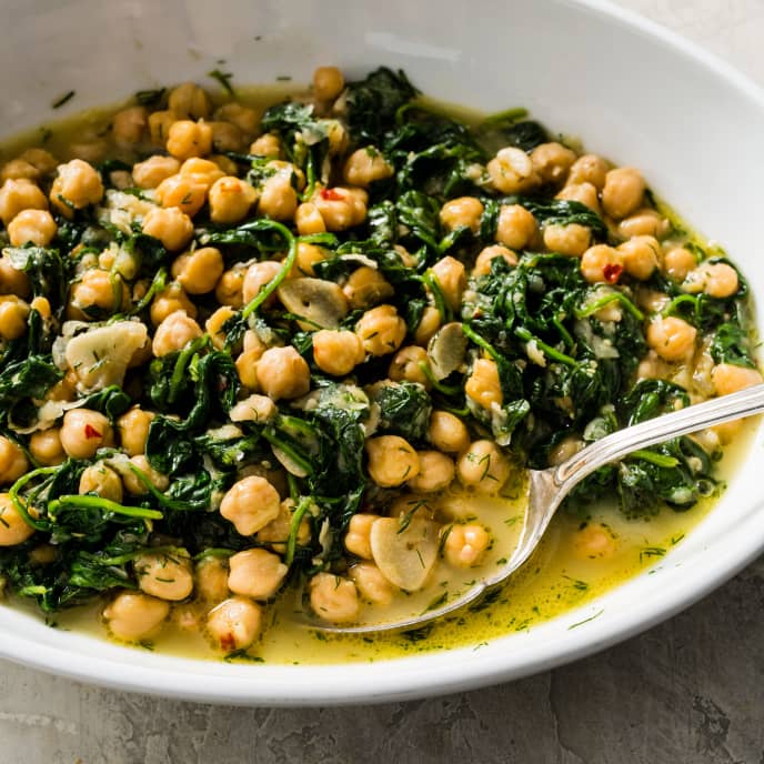 Greek Spinach and Chickpeas