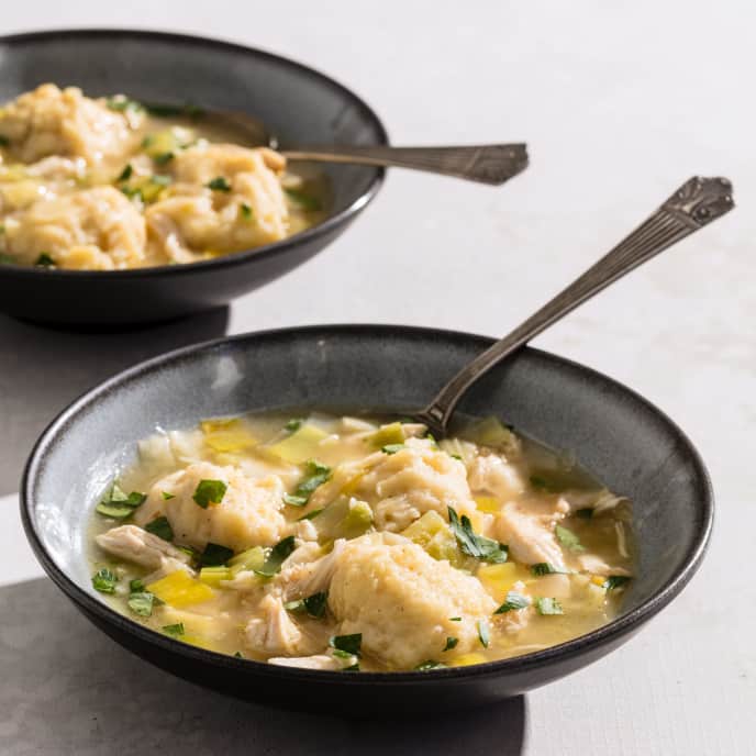 Chicken and Leek Soup with Parmesan Dumplings America's Test Kitchen