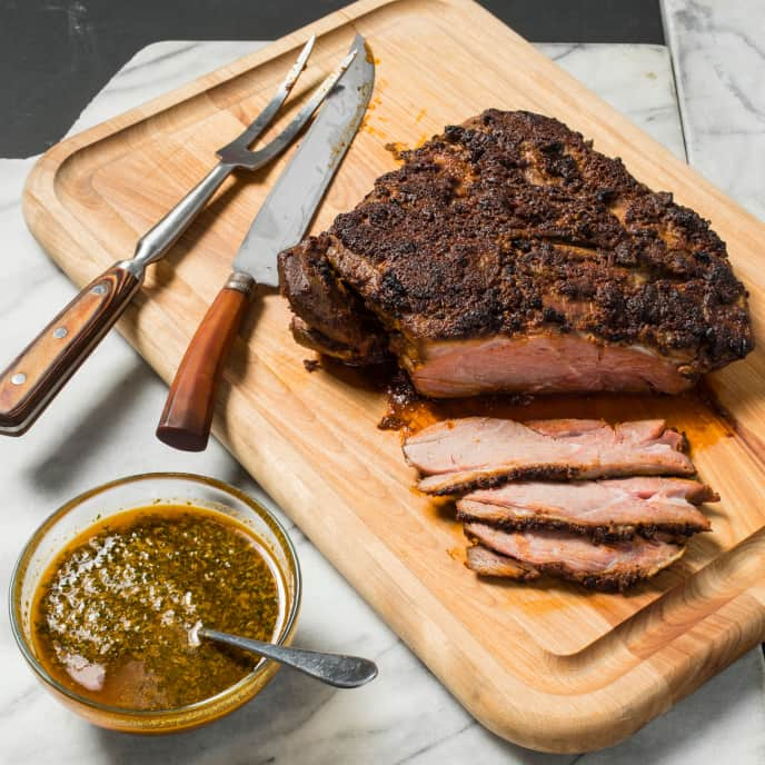 Sous Vide Spice-Rubbed Leg of Lamb