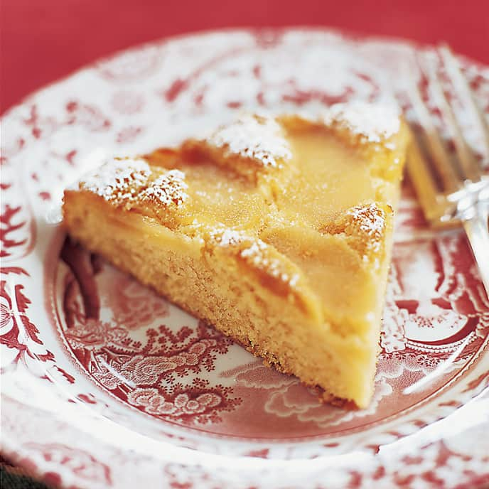 Western-Slope Pear Cake with Ginger Cream