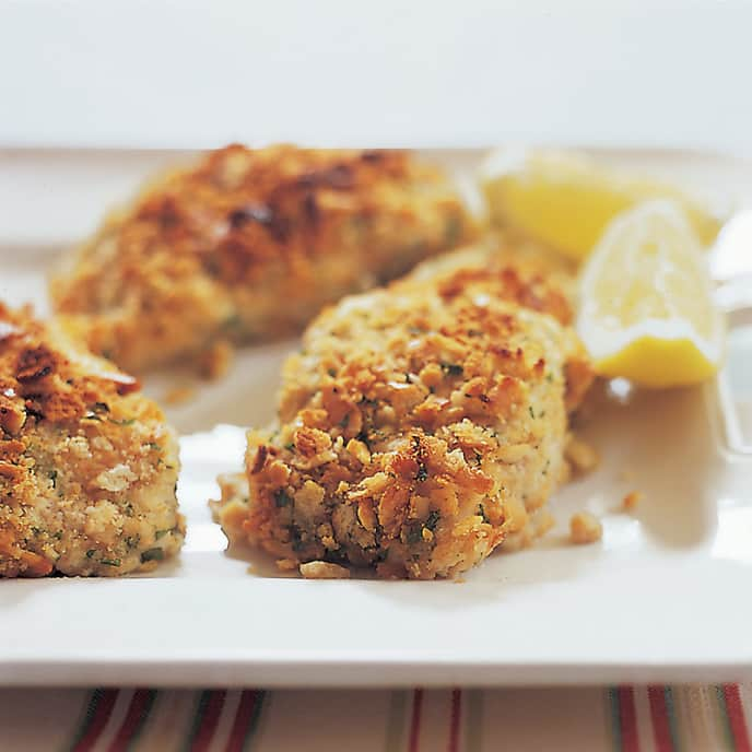 Baked Cod with Crunchy Lemon-Herb Topping