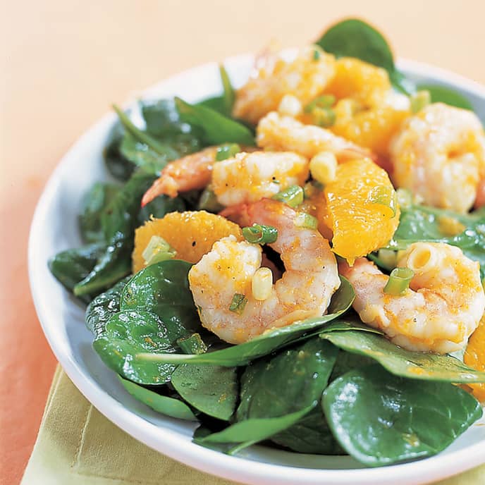 Spinach and Shrimp Salad with Sesame Dressing