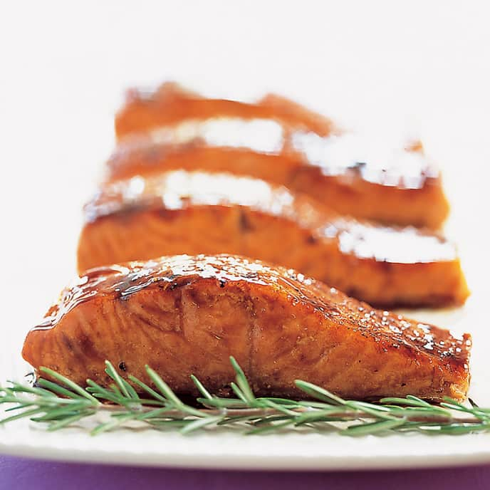 Seared Salmon with Balsamic Glaze