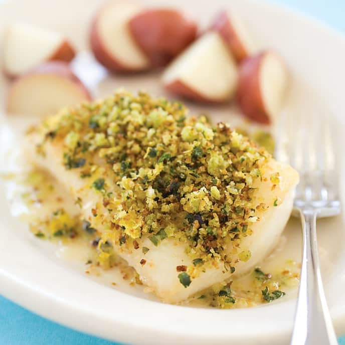 Sauteed Fish Fillets with Fresh Italian Bread Crumbs