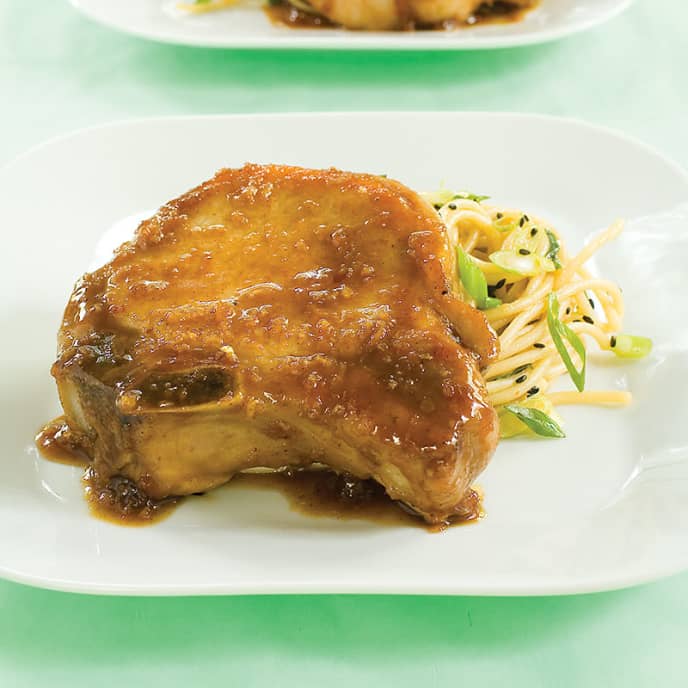 Pork Chops with Orange-Soy Glaze