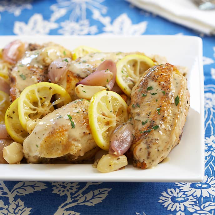 Braised Lemon Chicken Breasts