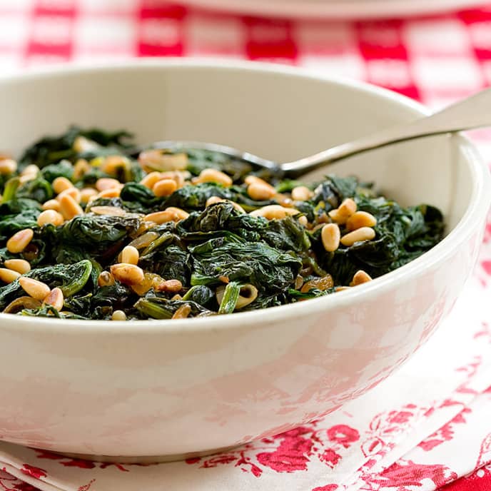 Italian Spinach with Raisins and Pine Nuts Cook's Country Recipe